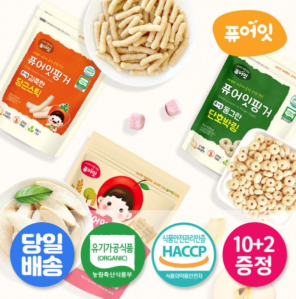 韩国 Naebro PureEat 有机白米米饼 10+2 包
