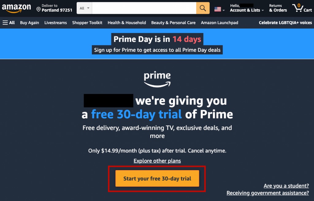 美國Amazon - 免費使用Prime會員