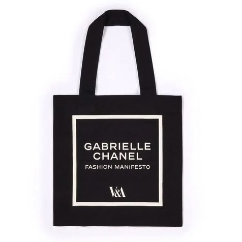 V&A Gabrielle Chanel. Fashion Manifesto black tote bag